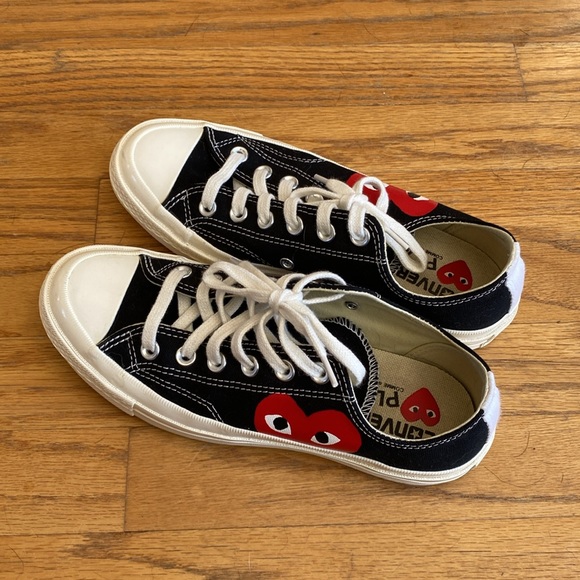 Comme des Garçons CdG PLAY Converse Chuck Taylor All Star Low-Top Sneakers Black - Picture 6 of 8